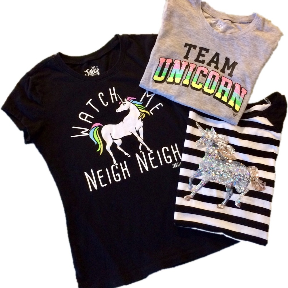 Justice - I Love Unicorns Bundle! Girls sz 7,8 &10